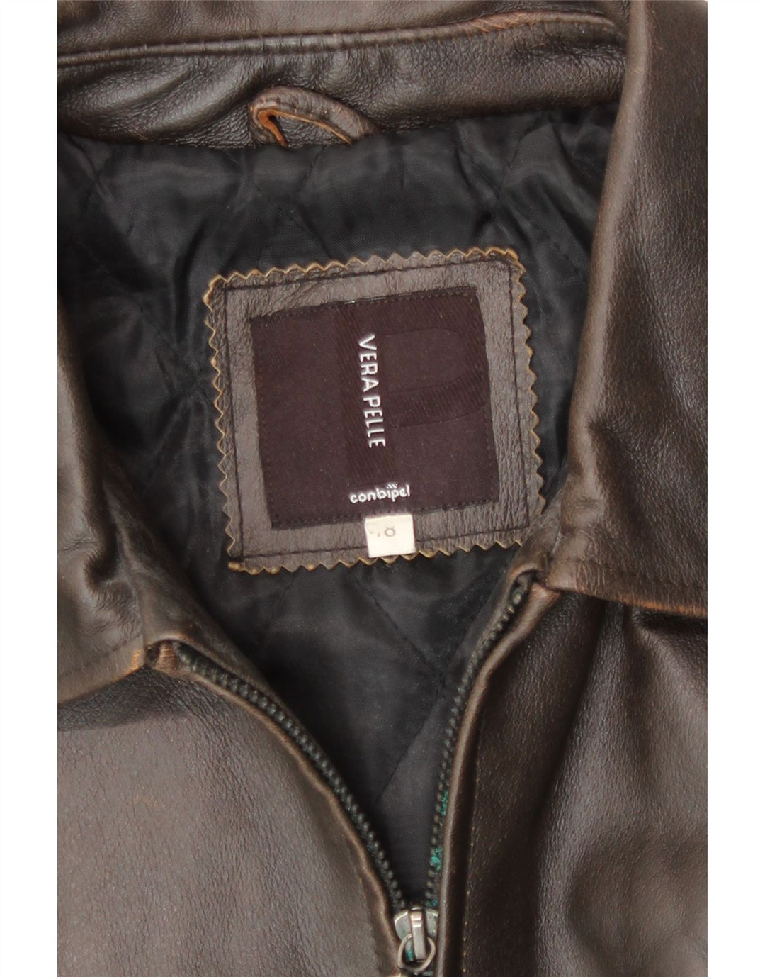 Conbipel Herren Lederjacke IT 48 Mittelbraunes Leder