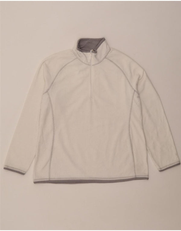MOUNTAIN WAREHOUSE Damen-Fleecepullover mit Reißverschluss am Hals, UK 18, XL, Weiß, Polyester