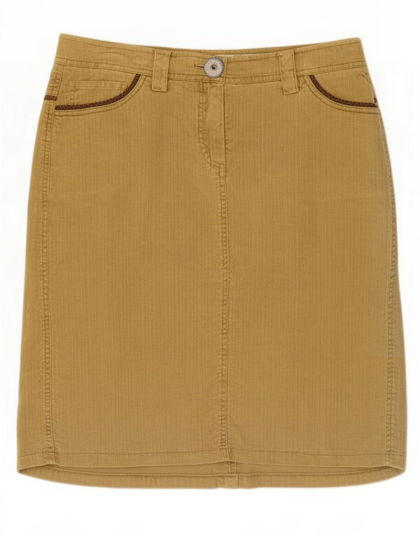 Marlboro Classics Damen-Cordrock mit hoher Taille, EU 44, XL, W32, Beige