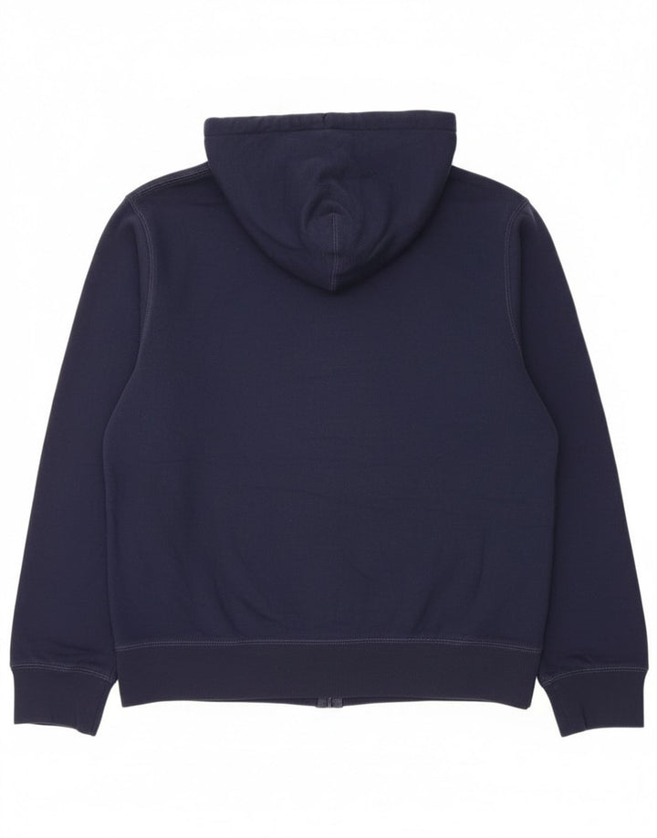 Gap Herren-Kapuzenpullover mit grafischem Reißverschluss, mittlere marineblaue Baumwolle
