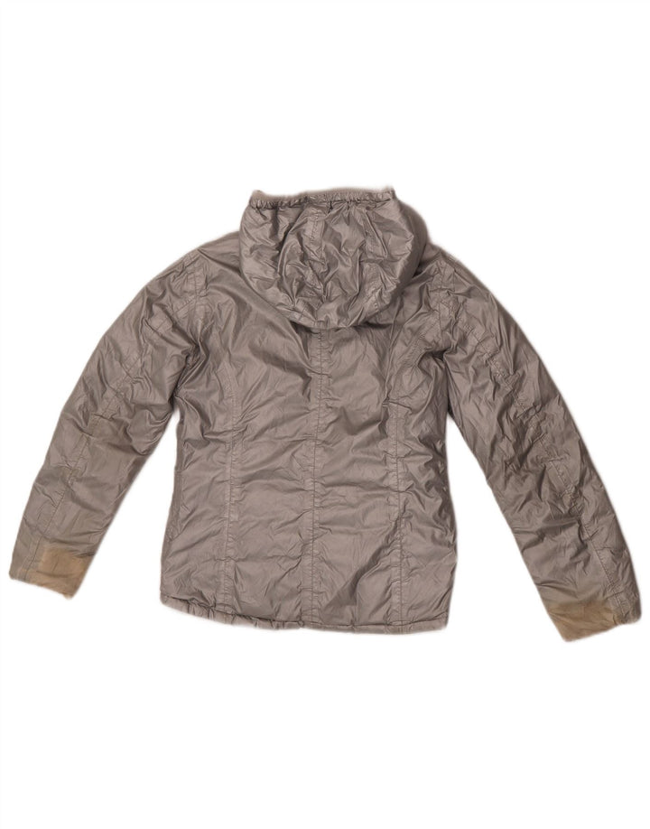 K-Way Mädchen Reversible Wattierte Jacke 9–10 Jahre Silber Polyester
