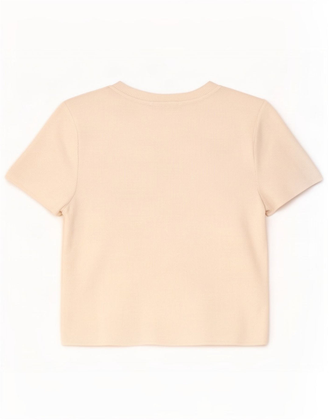 Zara Damen Crop T-Shirt Top UK 12 Mittelweiße Viskose