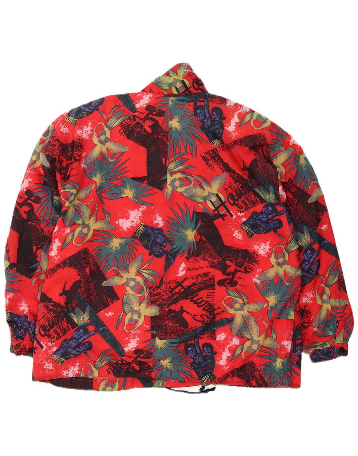Gil Bret Damen Übergroße Windjacke UK 14 Großes rotes Blumenmuster