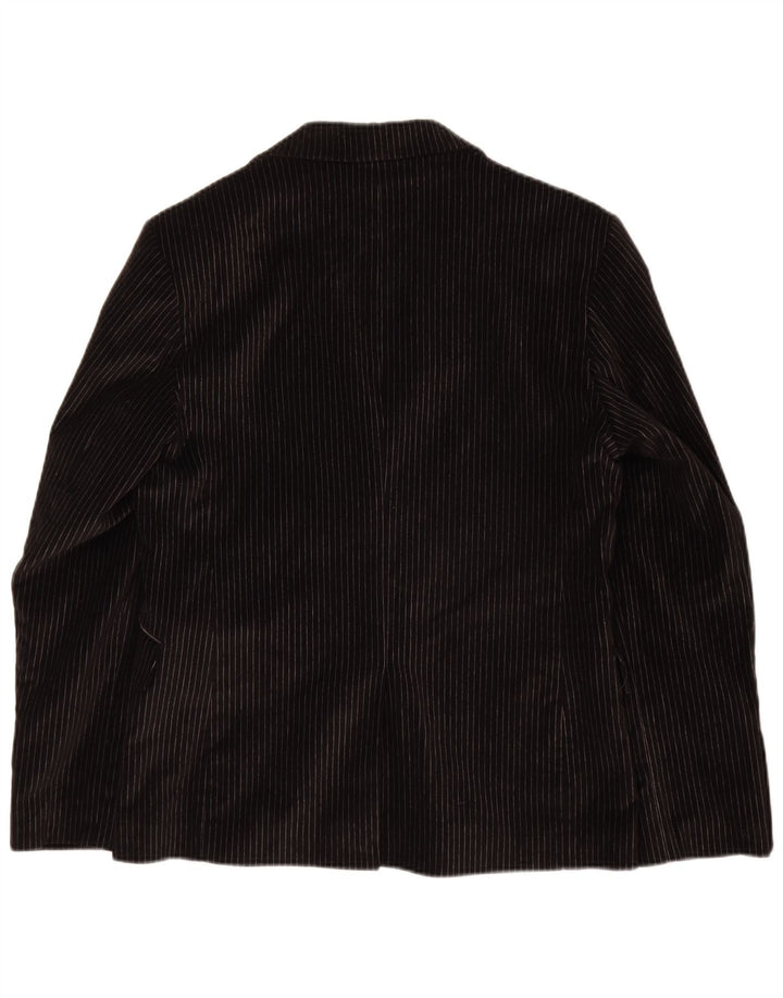 Vincent Herren-Anzug mit 2 Knöpfen, 2-teilig, IT 48, M, W30, L32, Schwarz, Nadelstreifen