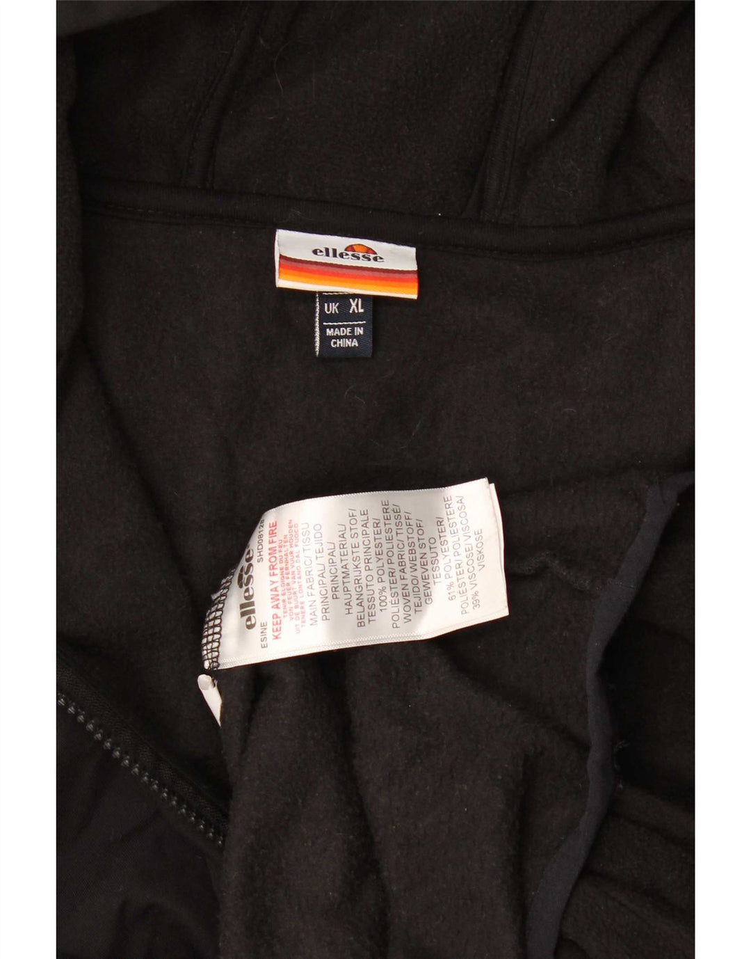Ellesse Herren Graphic Hoodie Pullover XL Schwarz Polyester