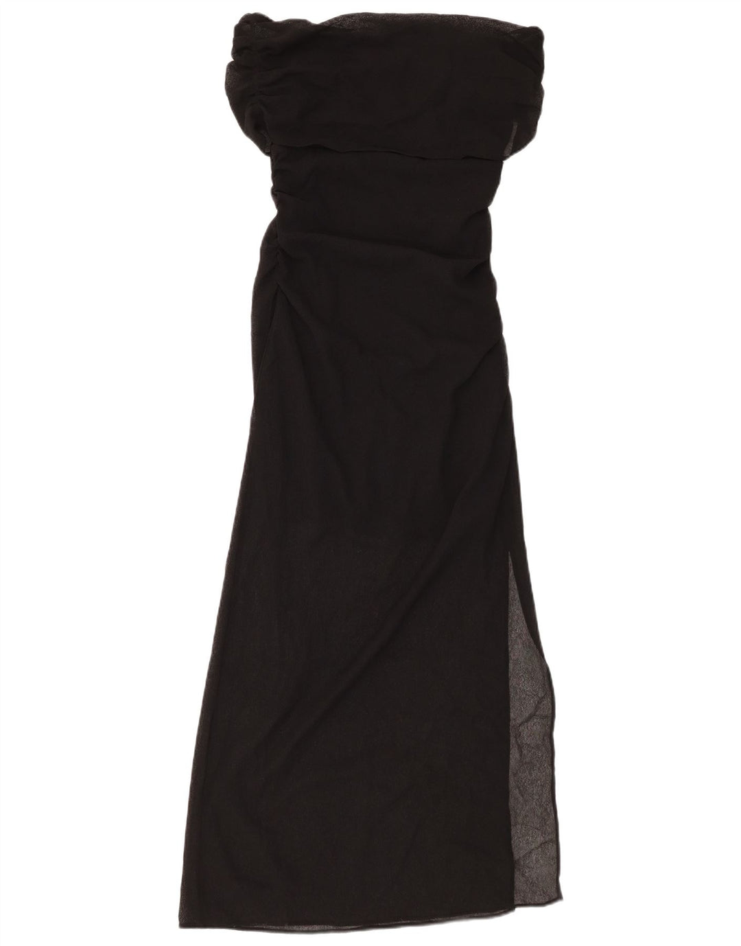 ZARA Damen Maxi-Schulterkleid, Größe S, Schwarz, Polyester