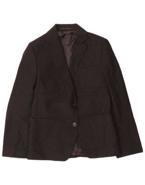 Marks & Spencer Jungen-Schulblazer mit 2 Knöpfen, 11–12 Jahre, Schwarz