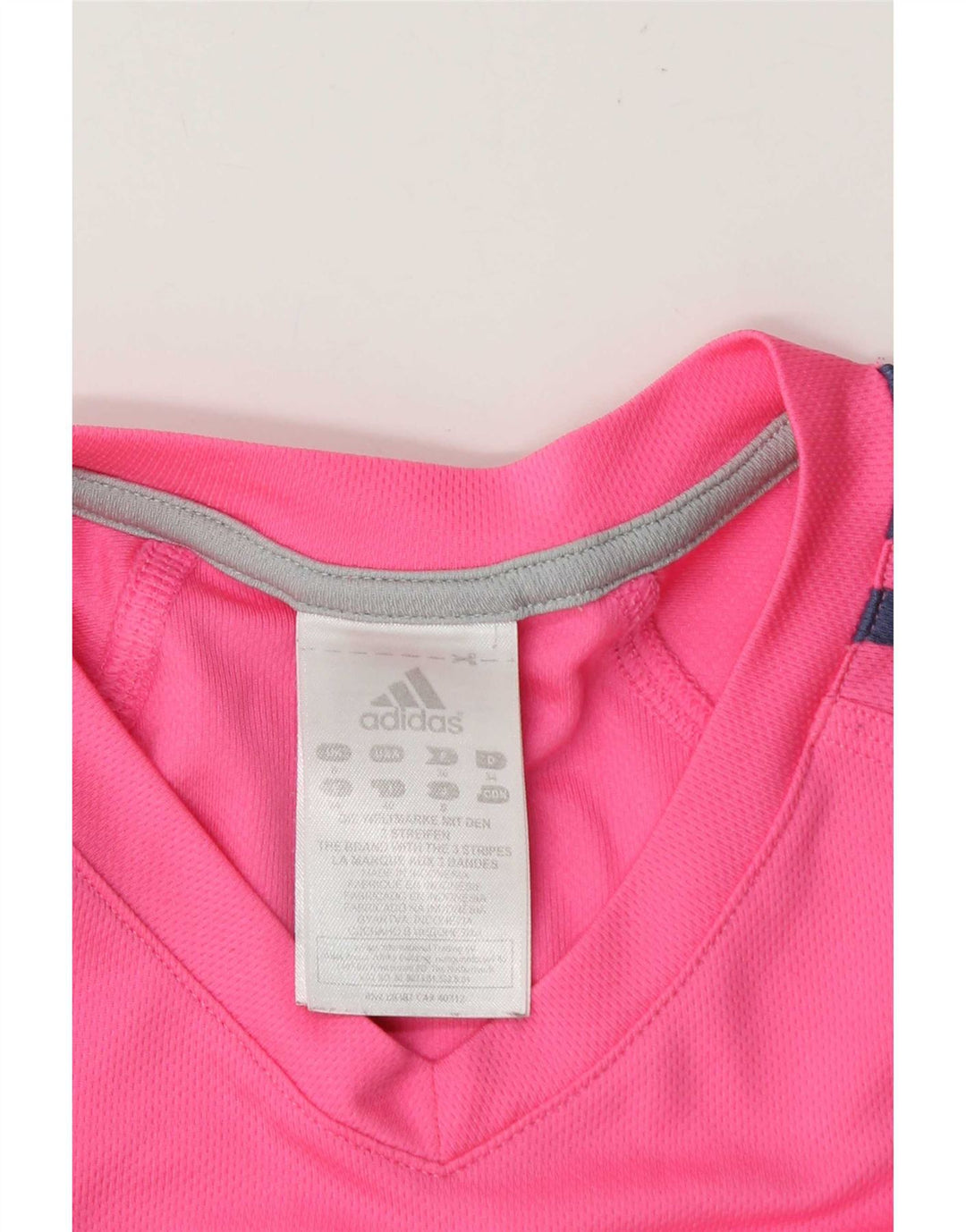 Adidas Damen T-Shirt Top UK 8 Small Rosa Polyester