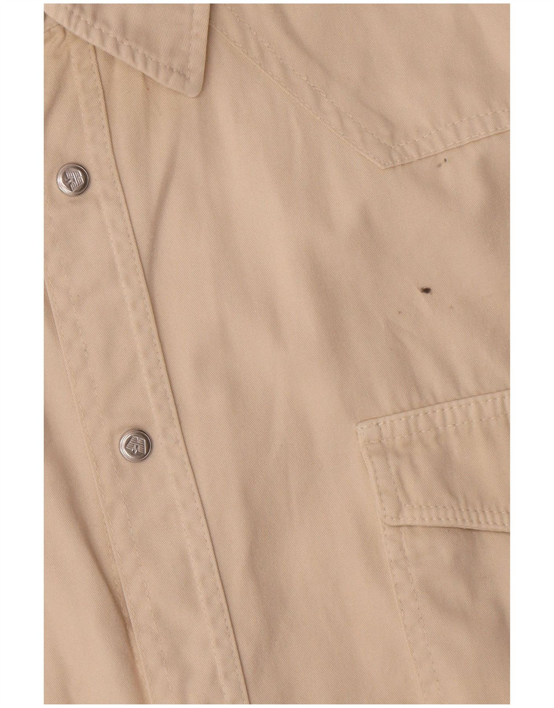 VINTAGE Herrenhemd XL Beige Baumwolle