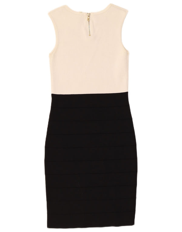 Guess Damen Ärmelloses, figurbetontes Kleid, UK 4 XS, Schwarz, Farbblock