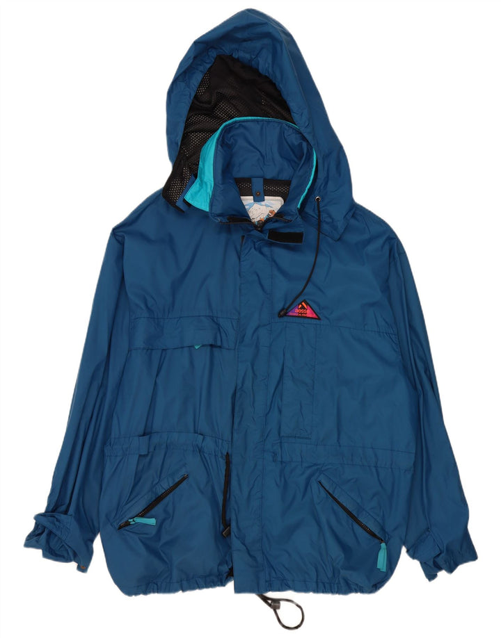 Aesse Herren-Regenjacke mit Kapuze, lockere Passform, Größe 40, Blau