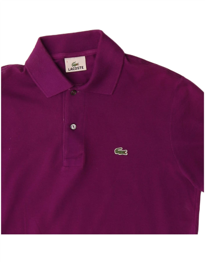 Lacoste Herren-Poloshirt, Größe 3, klein, lila Baumwolle