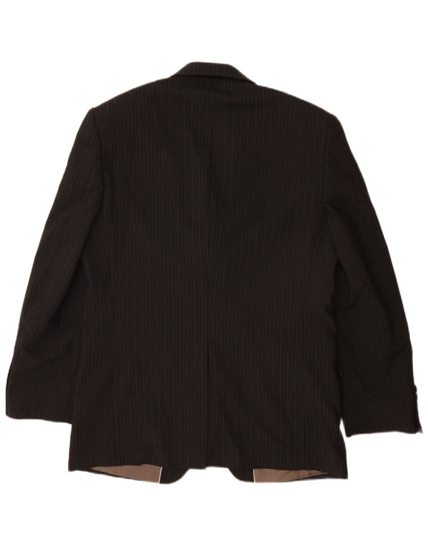 Marks & Spencer Herren-Blazer mit 3 Knöpfen, Gr. 38, Mittelschwarz, Nadelstreifen