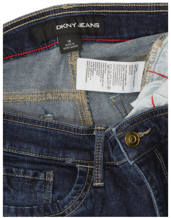 DKNY Womens Denim Shorts US 14 Large W32  Navy Blue Cotton