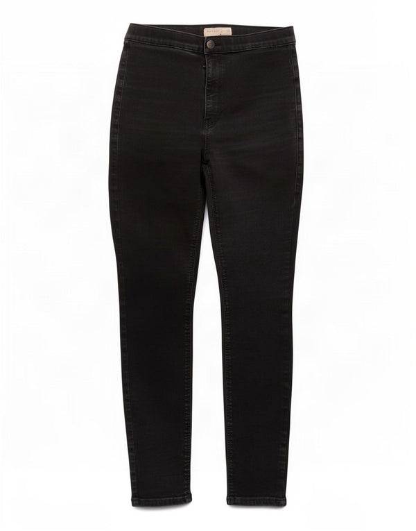 Topshop Damen Joni High Rise Skinny Jeans W32 L30 Schwarz Baumwolle