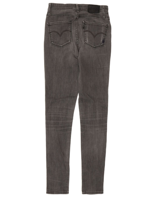 Levi's Damen Skinny Jeans W26 L34 Graue Baumwolle