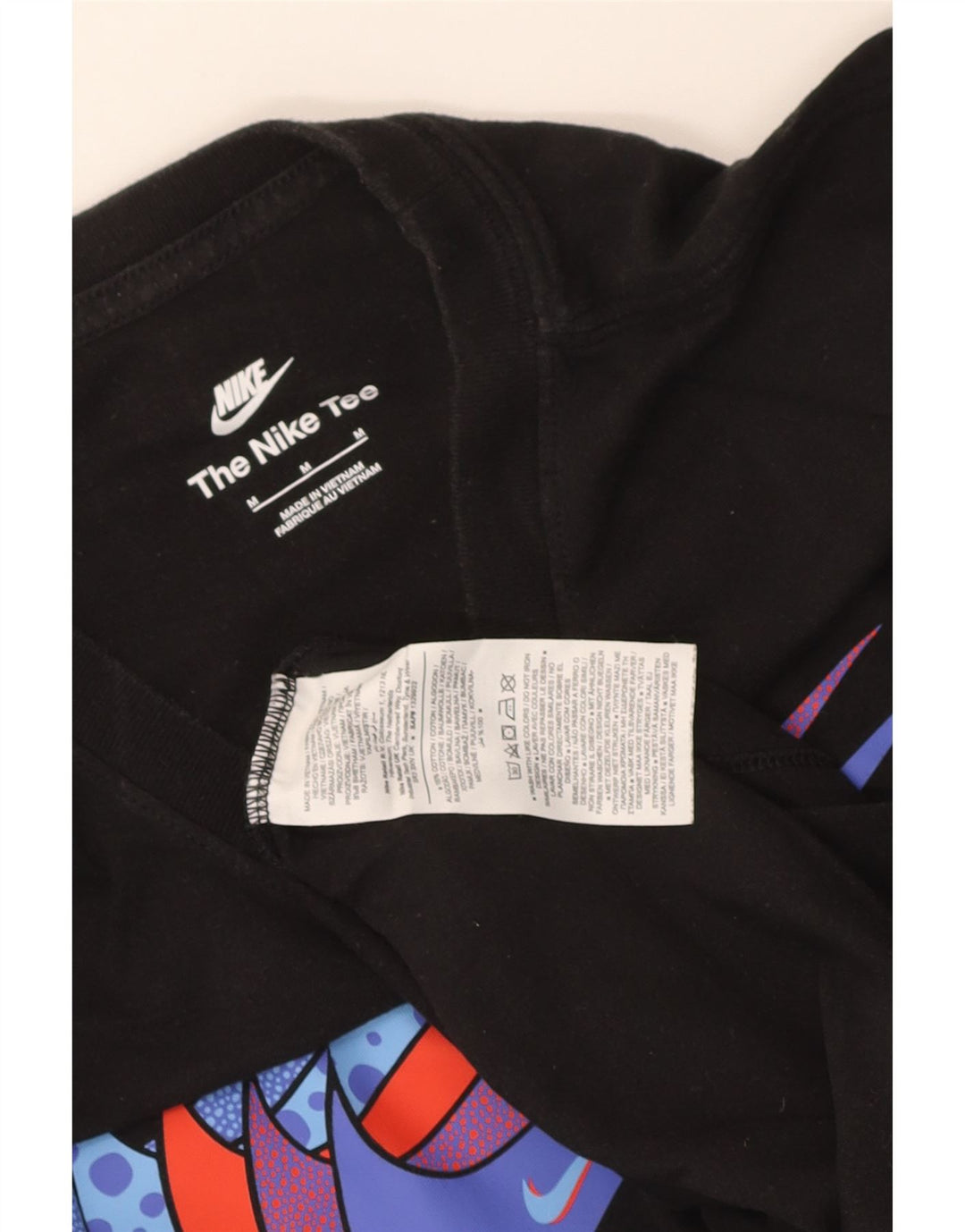 Nike Herren-T-Shirt mit Grafik, mittelgroß, schwarze Baumwolle