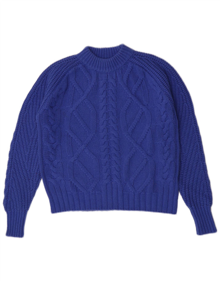 Marks & Spencer Damen Autograph Rollkragenpullover, Gr. 8, Blau