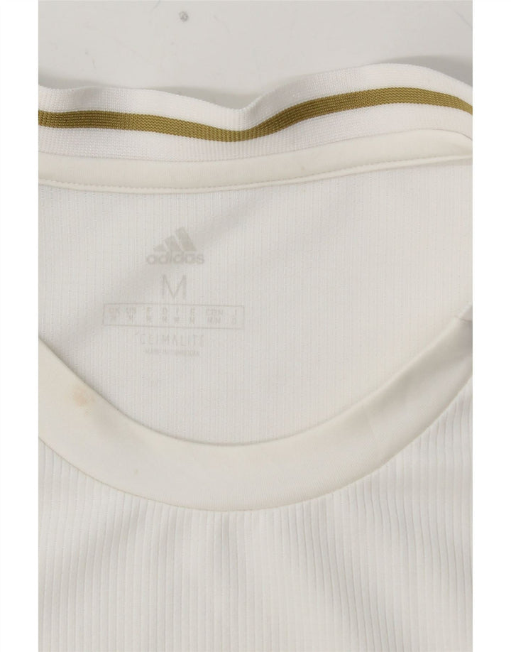 ADIDAS Herren Real Madrid Grafik-T-Shirt-Oberteil aus mittelweißem Polyester