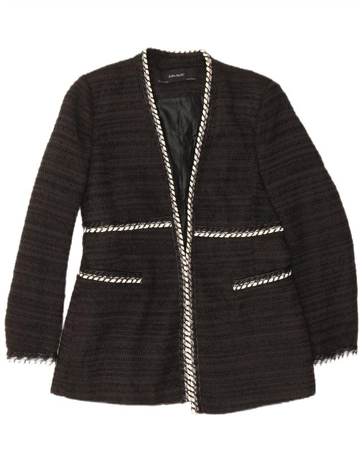 Offene Blazer-Jacke für Damen von Zara, Größe 44, Schwarz