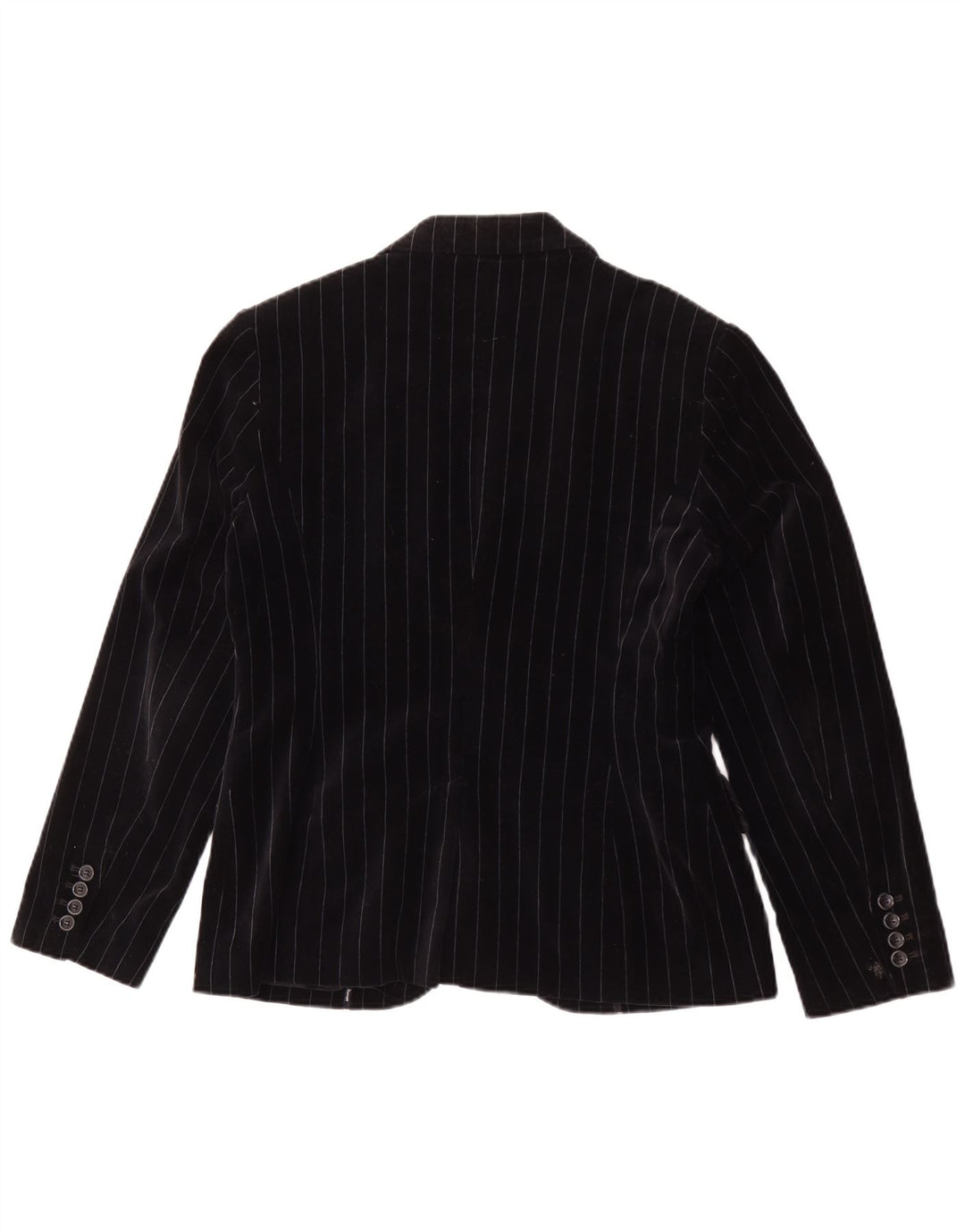 Esprit Damen-Blazer aus Samt mit 2 Knöpfen, Gr. 14, Größe L, Schwarz, Nadelstreifen