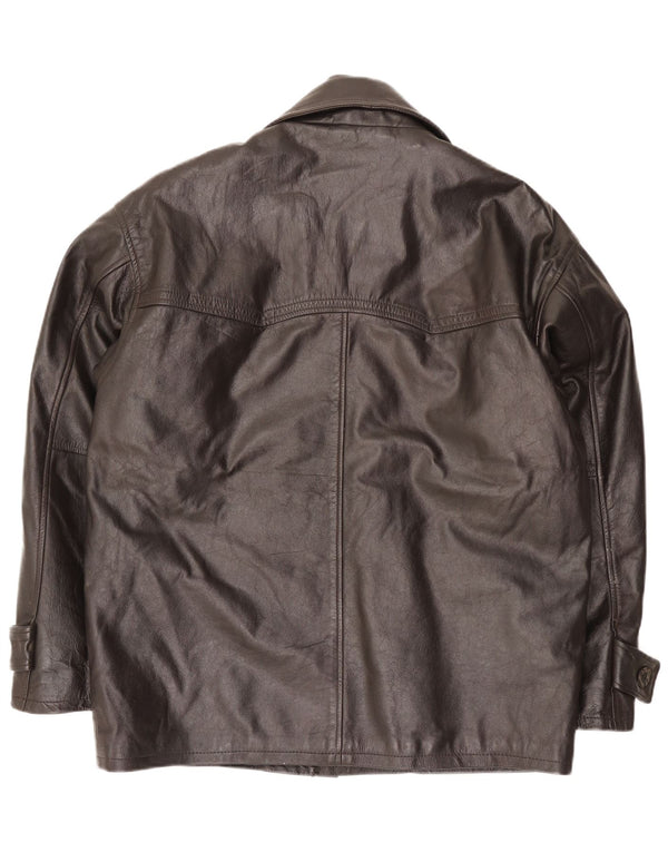 Vintage Herren Lederjacke EU 52 XL Braunes Leder