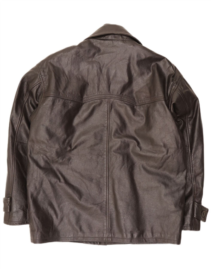 Vintage Herren Lederjacke EU 52 XL Braunes Leder
