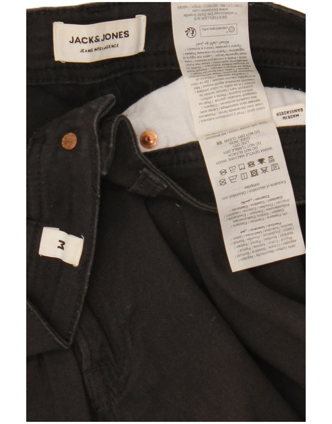 Jack & Jones Herren Regular Casual Shorts Medium W32 Schwarz Baumwolle