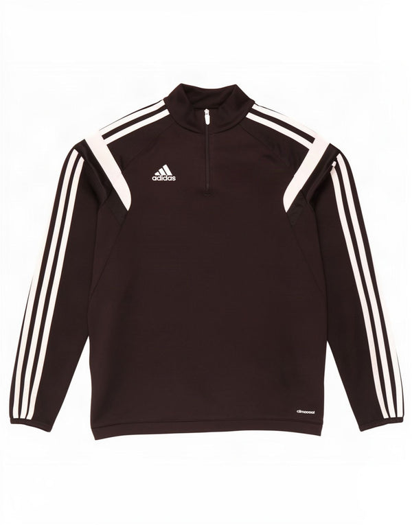 Adidas Jungen Climacool Pullover-Trainingsanzug mit Reißverschluss, 11–12 Jahre, Schwarz
