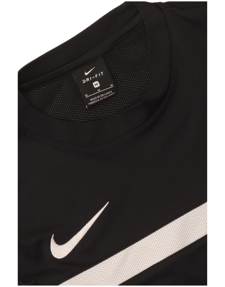Nike Herren Dri Fit T-Shirt Top Medium Schwarz Farbblock