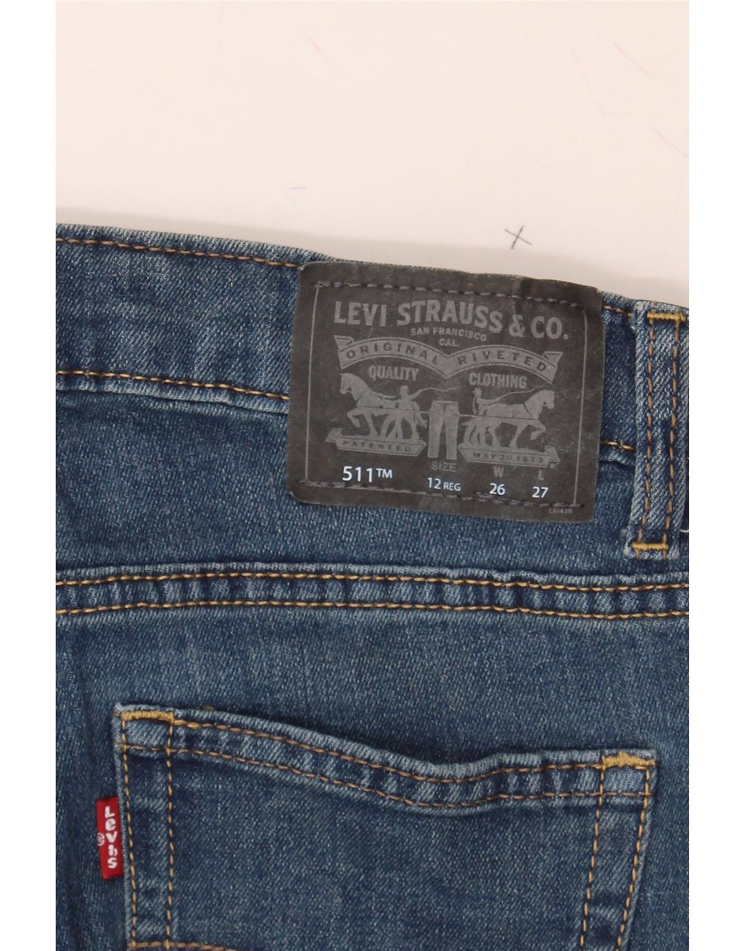LEVI'S Boys 511 Slim Jeans 11-12 Years W27 L26 Blue Cotton Vintage Levi's and Second-Hand Levi's from Messina Hembry 