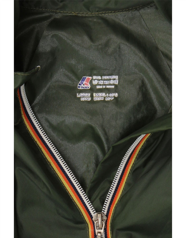 K-Way Damen-Regenjacke mit Kapuze, UK 16, Größe L, Khaki, Polyamid