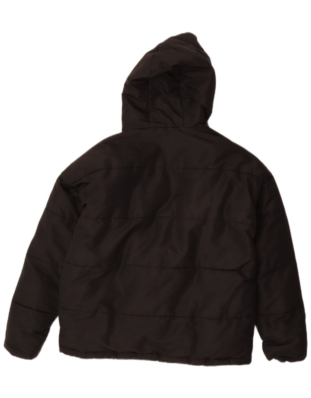 Ellesse Damen-Übergröße mit Kapuze, wattierte Jacke, Größe S, Größe S, Schwarz, Polyester