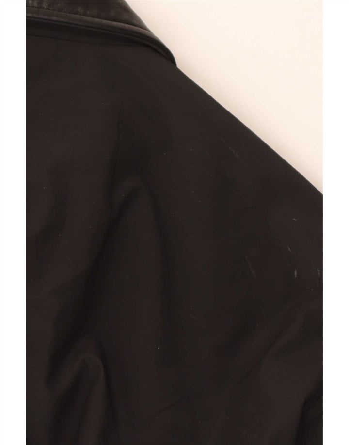 Hugo Boss Herrenmantel EU 52 XL Schwarz Polychlorid