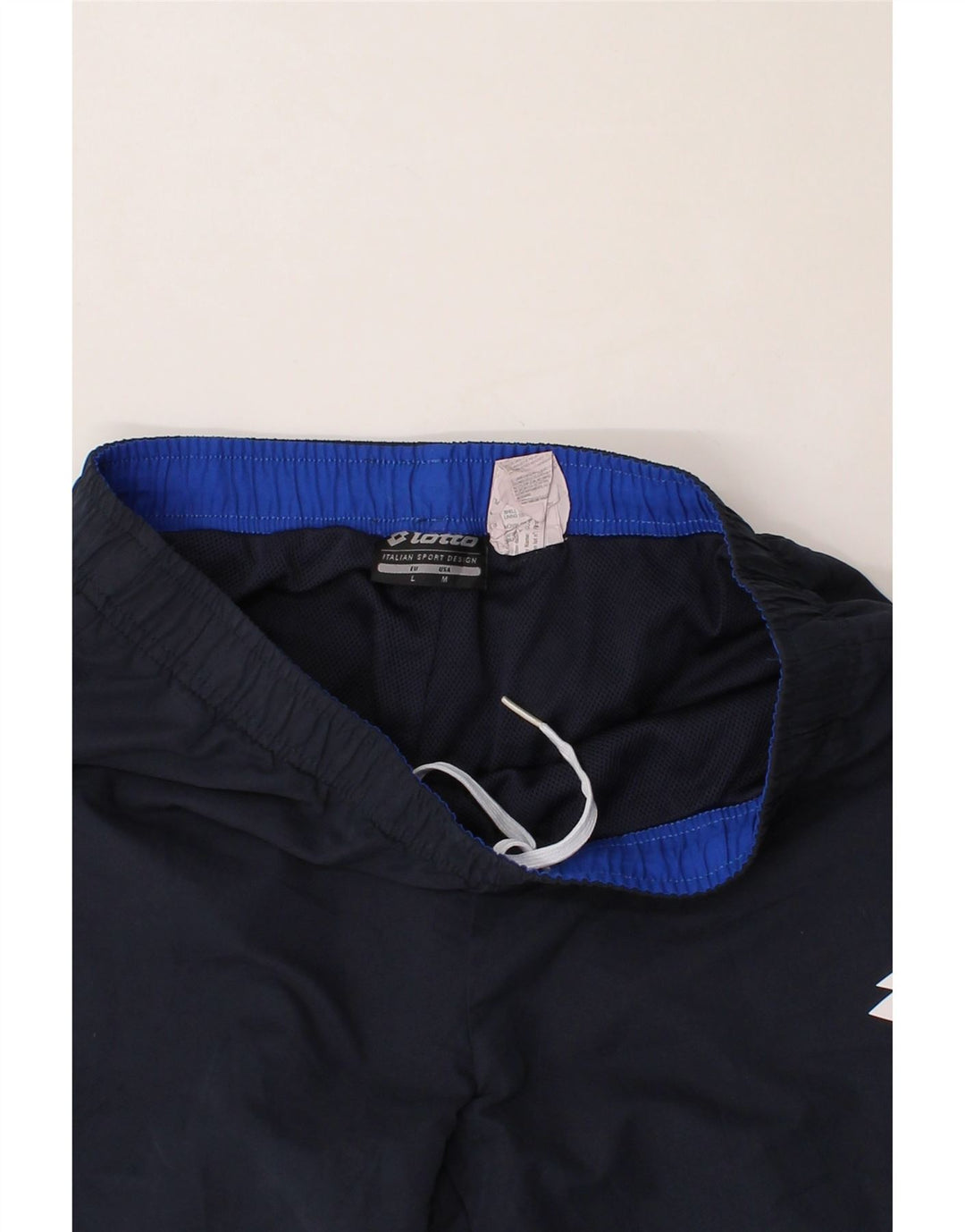 LOTTO Mens Tracksuit Trousers Large  Navy Blue Polyester Vintage Lotto and Second-Hand Lotto from Messina Hembry 