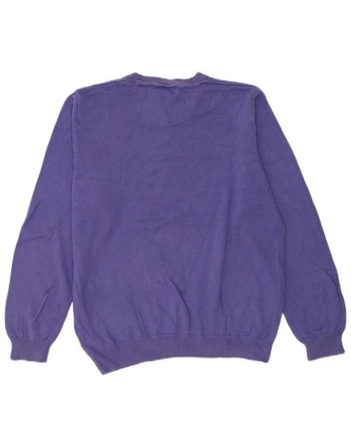 Marks & Spencer Herren-Pullover, reguläre Passform, Rundhalsausschnitt, Größe L, Lila