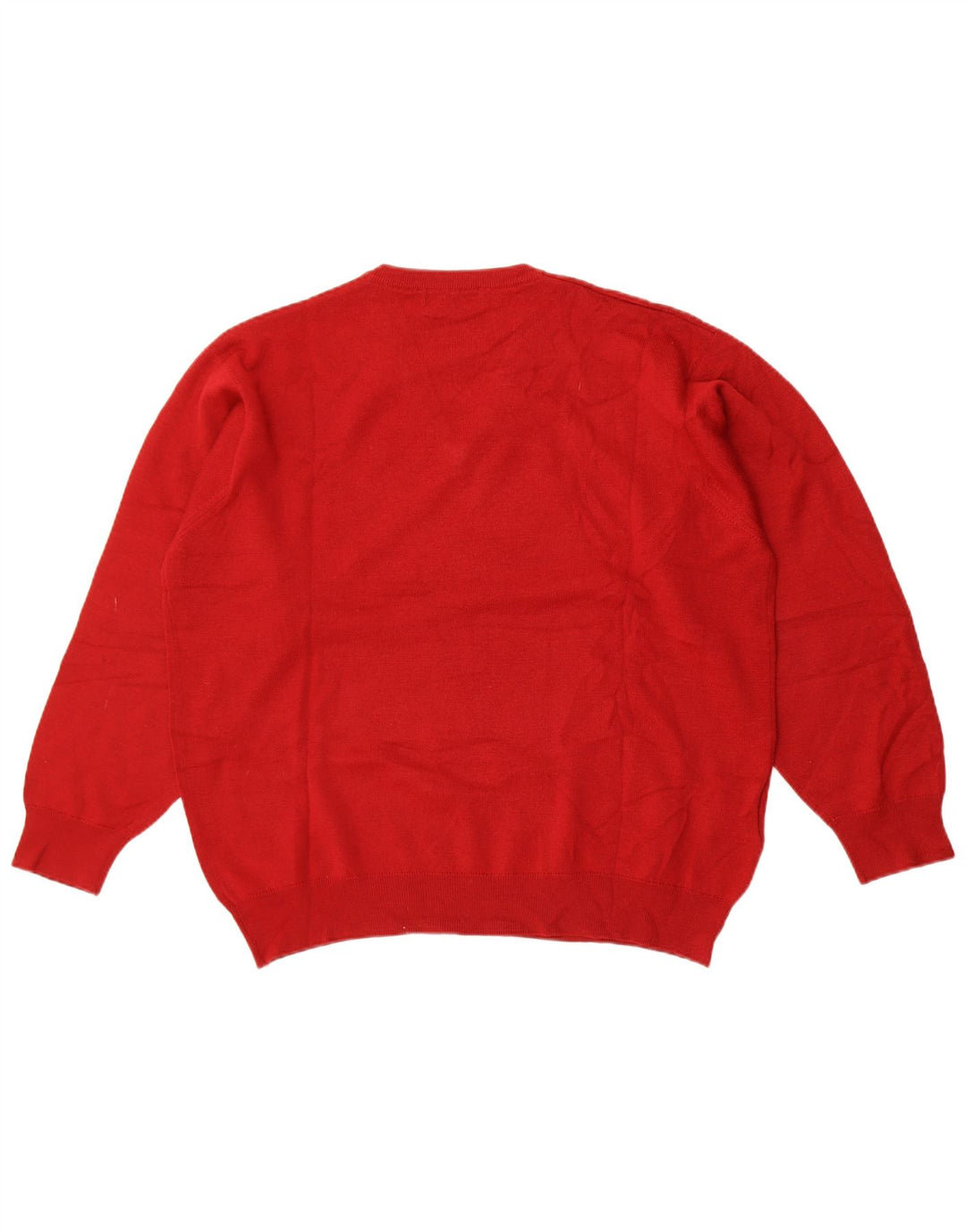 Burberry Herren-Pullover mit V-Ausschnitt, große rote Wolle