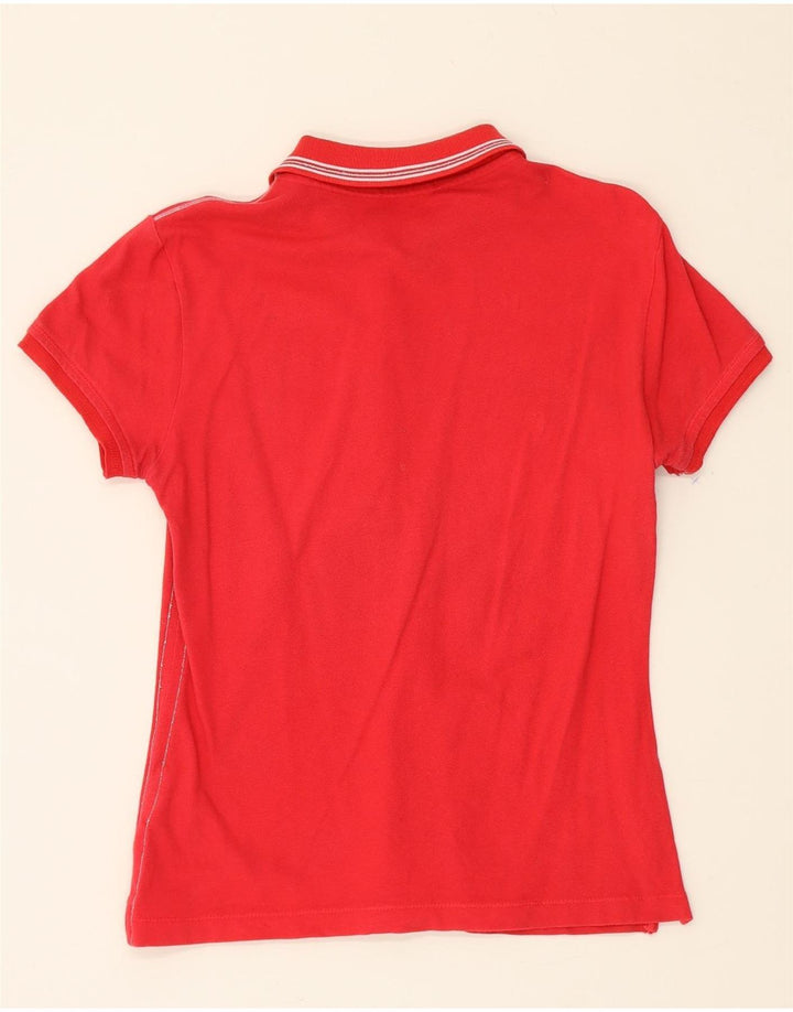 CHAMPION Womens Polo Shirt UK 10 Small Red Cotton Vintage Champion and Second-Hand Champion from Messina Hembry 