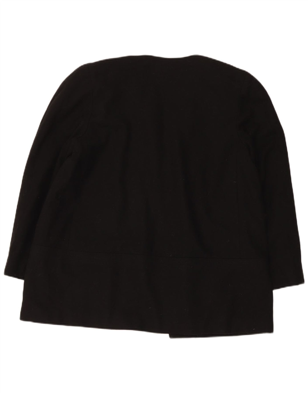 Luisa Spagnoli Offene Damen-Blazerjacke UK 14 Mittelschwarze Wolle