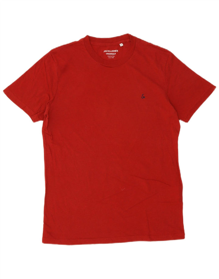 JACK & JONES Herren T-Shirt Top Große rote Baumwolle