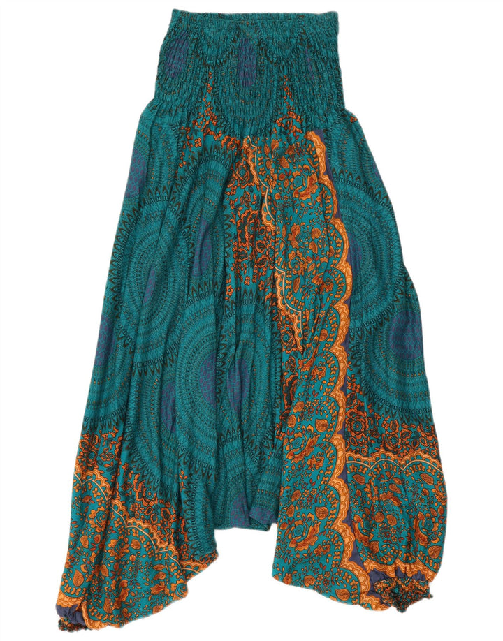 Vintage Damen Haremshose W24 L24 Blau Paisley