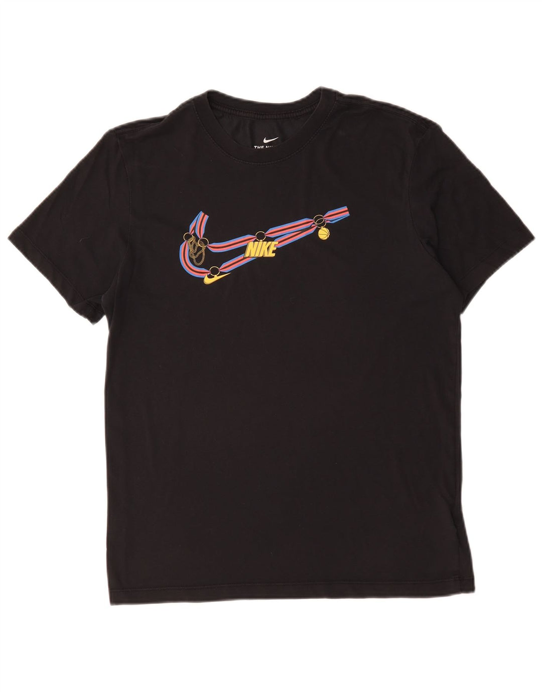 Nike Herren Dri Fit Graphic T-Shirt Top Small Schwarz Baumwolle