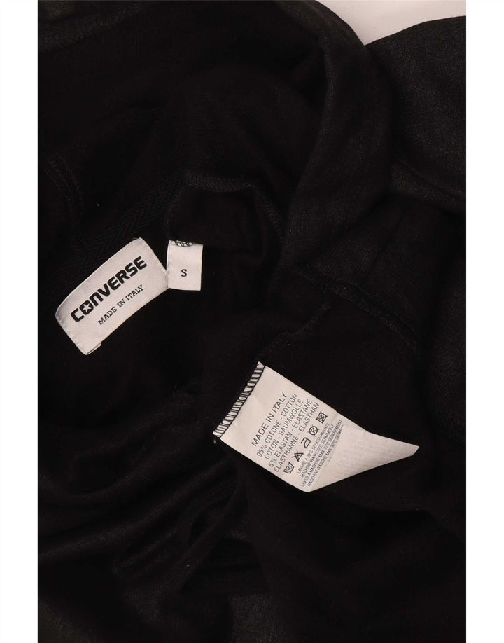 Converse Damen Kapuzenpullover UK 10 Small Schwarz Baumwolle