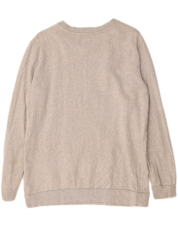 Calvin Klein Jeans Damen Sweatshirt Pullover UK 14 Mittelgrau meliert