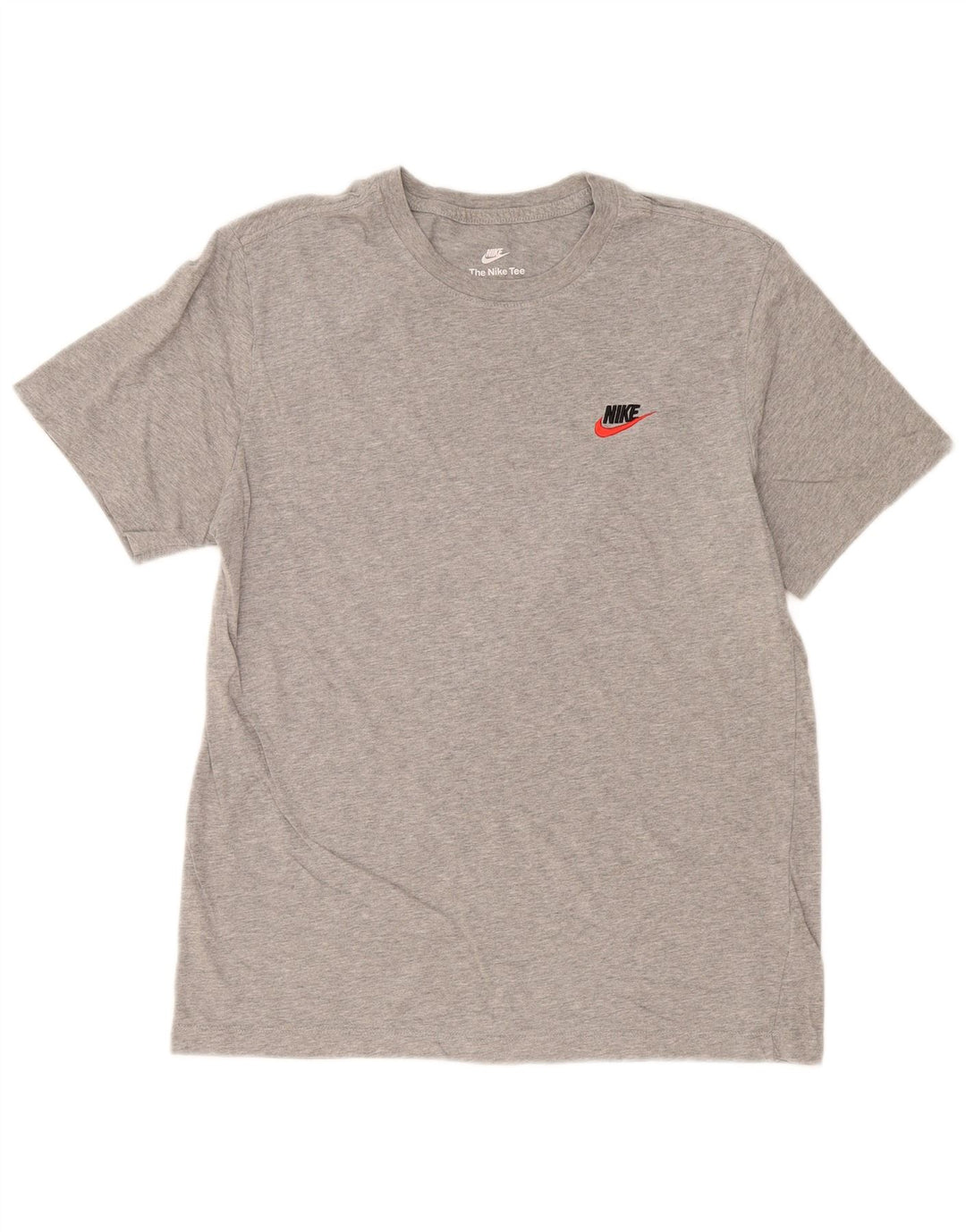 Nike Herren The Tee T-Shirt-Oberteil aus mittelgrauer Baumwolle