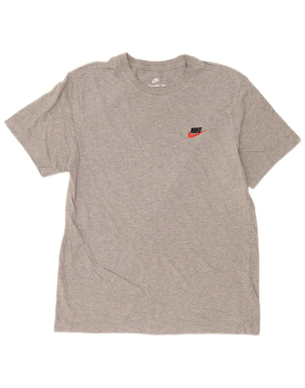 Nike Herren The Tee T-Shirt-Oberteil aus mittelgrauer Baumwolle