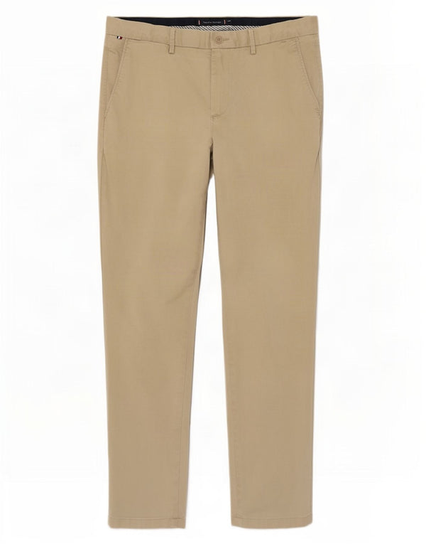 Tommy Hilfiger Herren Slim Chinohose W34 L32 Beige Baumwolle