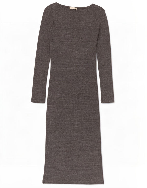 Whistles Langärmliges, figurbetontes Damenkleid UK 10 Small Grau Polyester