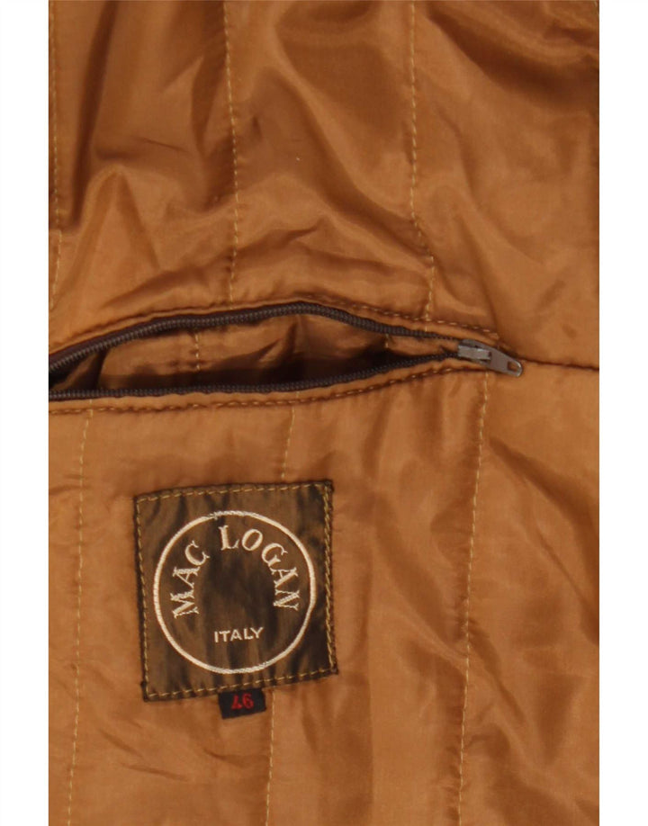 Vintage Herren Ledermantel IT 46 Klein Braun