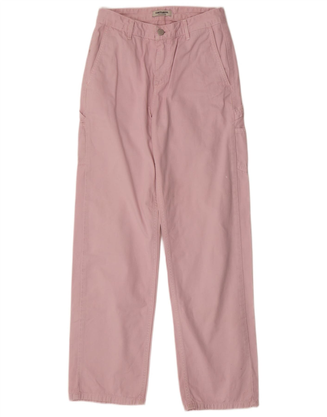 CARHARTT Damen Gerade Cargohose W25 L29 Rosa Baumwolle